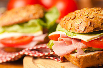Sandwich with ham and cheese - 482643691