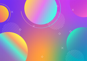 Modern circle gradient blue Abstract colorful geometric cover design background