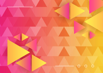 Modern colorful abstract geometric background. Minimal trendy geometric background. Presentation title slide design template with dynamic shapes composition.