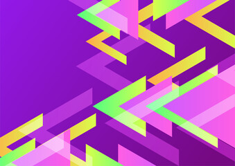 Naklejka premium Modern colorful abstract geometric background. Minimal trendy geometric background. Presentation title slide design template with dynamic shapes composition.