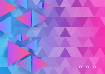 Modern colorful abstract geometric background. Minimal trendy geometric background. Presentation title slide design template with dynamic shapes composition.