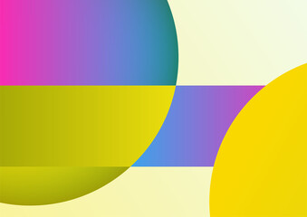 Modern colorful abstract geometric background. Minimal trendy geometric background. Presentation title slide design template with dynamic shapes composition.