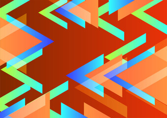 Modern colorful abstract geometric background. Minimal trendy geometric background. Presentation title slide design template with dynamic shapes composition.