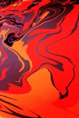 Black and red marble background. Light pastel shades. Acrylic paint spreads freely and creates an interesting pattern. Background for laptop cover, book, notebook, fabric