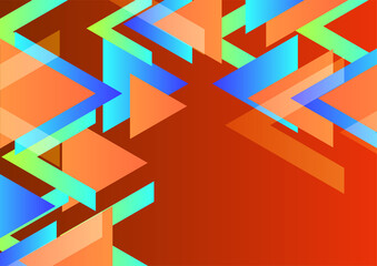 Modern colorful abstract geometric background. Minimal trendy geometric background. Presentation title slide design template with dynamic shapes composition.