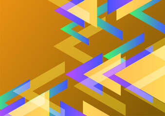 Modern colorful abstract geometric background. Minimal trendy geometric background. Presentation title slide design template with dynamic shapes composition.