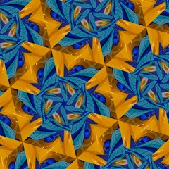 Background pattern summer textile print blue triangular geometric fashion ornament texture