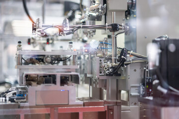 Robot arm working in car factory