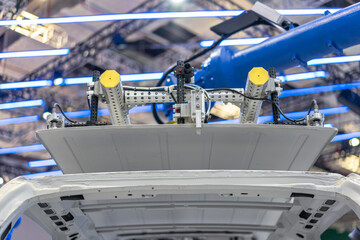 Robot arm working in car factory