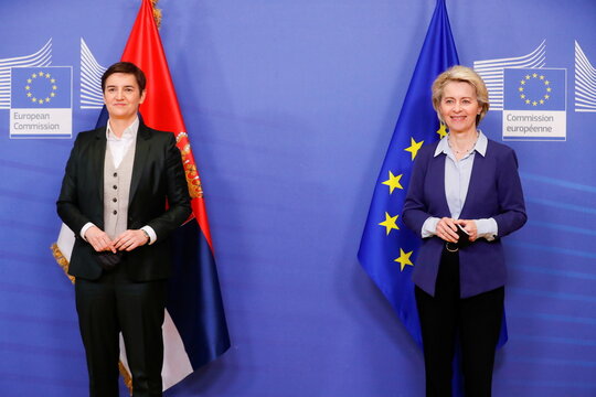 Serbian Prime Minister Ana Brnabic in Brussels