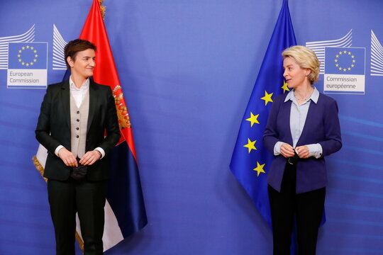 Serbian Prime Minister Ana Brnabic in Brussels