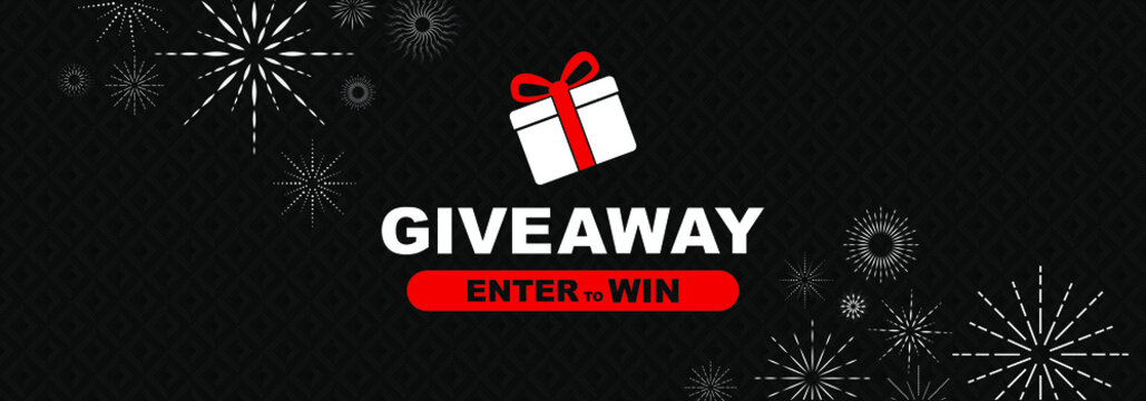giveaway sign on white background	