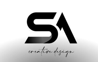 SA Letter Logo Design with Elegant Minimalist Look.SA Icon vector with creative design modern look.