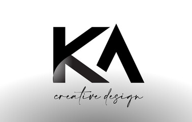KA Letter Logo Design with Elegant Minimalist Look.KA Icon vector with creative design modern look. - obrazy, fototapety, plakaty