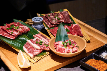 BBQ food in Korean style.