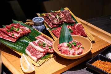 BBQ food in Korean style.