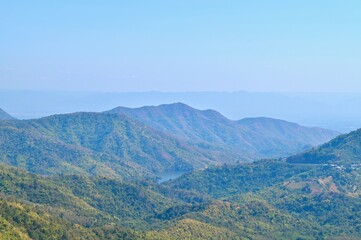 Naklejka premium Landscape of Countryside of Khao Kho in Phetchabun Province