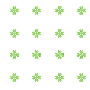 Seamless vector pattern of four-leaf clover