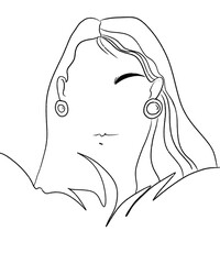 black and white portrait of a fashion girl