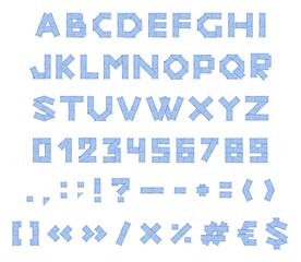 Covid-19 medical masks alphabet