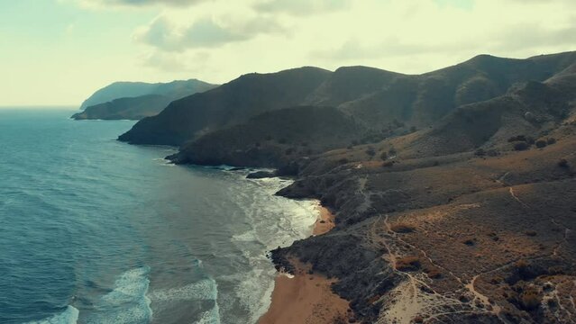 video drone beach calblanque nature reserve spain