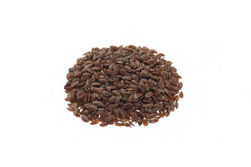 Flax seed (linseed) isolated on a white background.