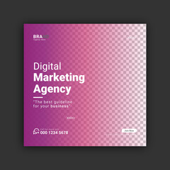 Digital business marketing social media banner design template vector