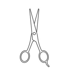 black outline of hairdressing scissors- vector illustration