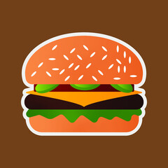 burger hamburger icon design. vector illustration