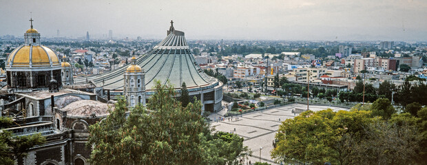 Basilica of Our Lady of Guadalupe. Mexico City. Mexico. Religion. Panorama. Catholic.