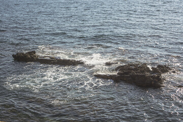 waves and rocks