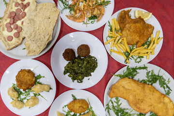 Pizze e altri piatti italiani