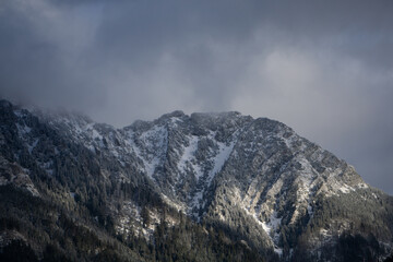 mountains in the clouds
