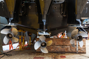 Transportation of yachts, boats across the ocean on a ship.