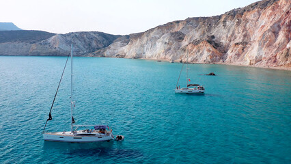 Naklejka na ściany i meble Milos is a volcanic island in the Aegean Sea Greece