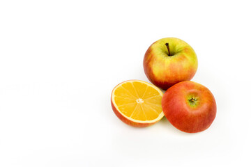 Fototapeta na wymiar Apple containing an orange