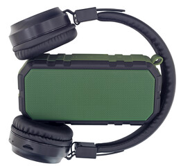 mini bluetooth loudspeaker and wireless headphones