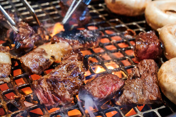 BBQ food in Korean style.