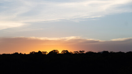 sunset in the mountains