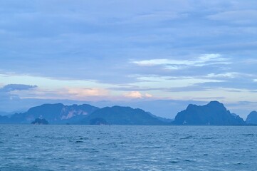 Scenery of Andaman Sea and Islands from Koh Yao Noi