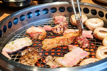 BBQ food in Korean style.