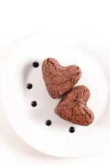 delicious chocolate cake and chocolate sauce