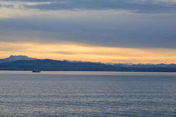 Obraz premium Abendrot am Bodensee