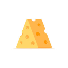 Cheese icon, Vector flat cheese color symbol isolated illustration