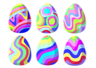easter egg design colorful on white background  illustration  vector