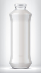 Glass Bottle on background. 