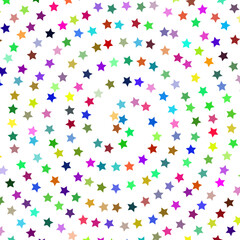 Circular pattern of small colored stars