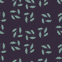 Oak leaf seamless pattern. Plant background.
