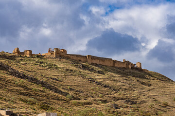 Alcazaba de Reina, Moorish fortress over village of Reina, Badajoz, Spain