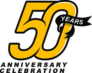 50 Years Anniversary Logo Design Template Vector Illustration